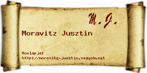 Moravitz Jusztin névjegykártya